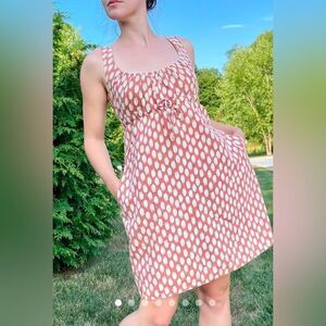 Patagonia women’s hemp organic cotton terracotta cream sleeveless dress 4